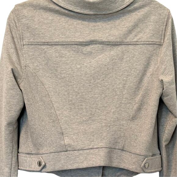 H by Halston Cotton Jersey Cropped Moto Jacket - Picture 5 of 14